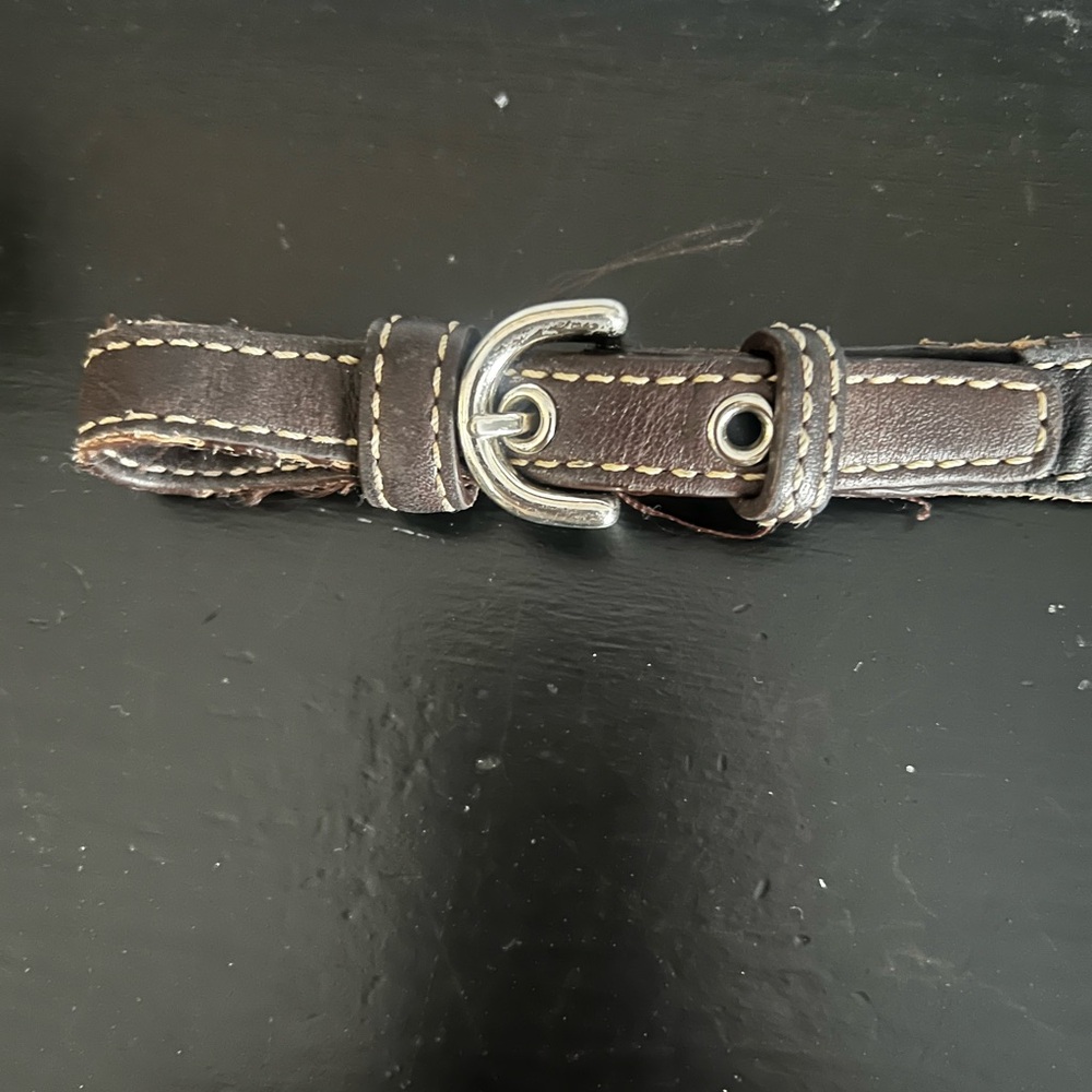 Coach Brown Leather Bag Strap with Stitching - Picture 3 of 4